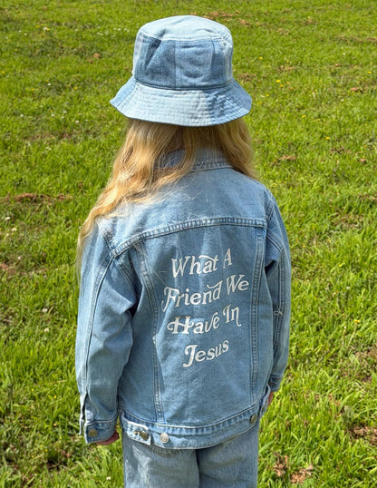What a Friend in Jesus Kids Denim Jacket - A-1 Thread Vault