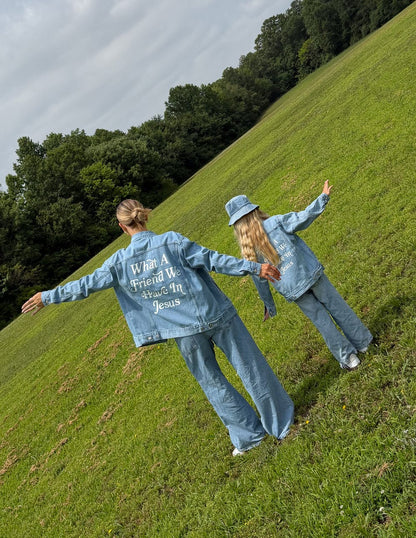 What a Friend in Jesus Kids Denim Jacket - A-1 Thread Vault