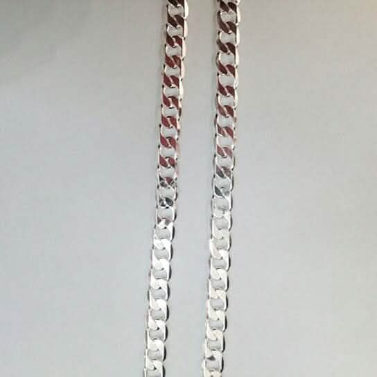 White Unisex Cuban Link Chain 24" - A-1 Thread Vault