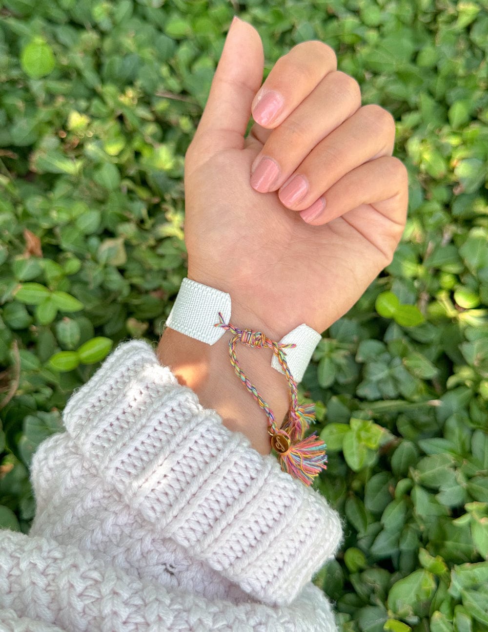 White WWJD Embroidered Bracelet - A-1 Thread Vault