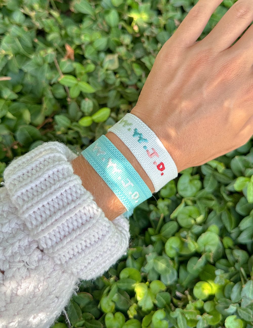 White WWJD Embroidered Bracelet - A-1 Thread Vault