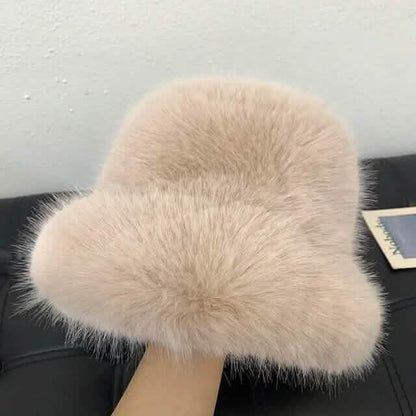 Wide Brim Fluffy Bucket Hat - A-1 Thread Vault