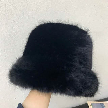 Wide Brim Fluffy Bucket Hat - A-1 Thread Vault
