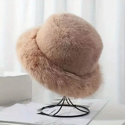 Wide Brim Fluffy Bucket Hat - A-1 Thread Vault