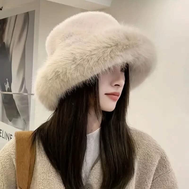 Wide Brim Fluffy Bucket Hat - A-1 Thread Vault
