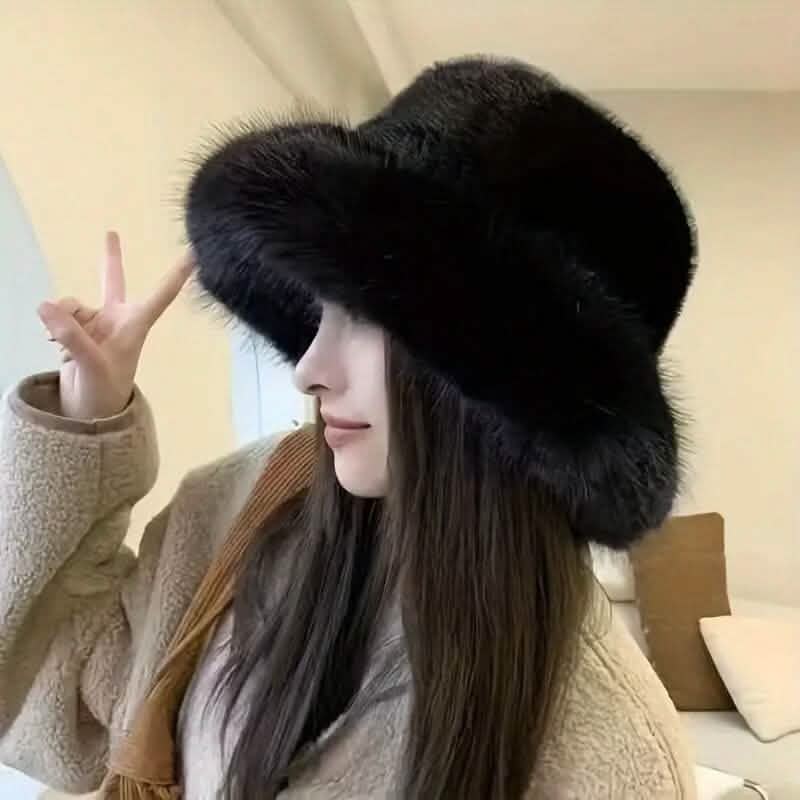 Wide Brim Fluffy Bucket Hat - A-1 Thread Vault