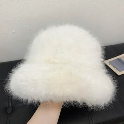Wide Brim Fluffy Bucket Hat - A-1 Thread Vault