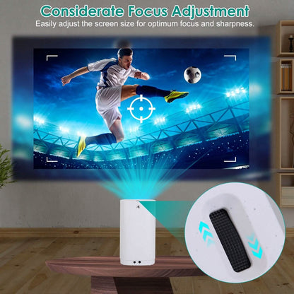 WiFi 1080P Projector Phone Projector Home Movie Projector Compatible with IOS Android iPads U Disk - A-1 Thread Vault