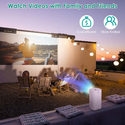 WiFi 1080P Projector Phone Projector Home Movie Projector Compatible with IOS Android iPads U Disk - A-1 Thread Vault