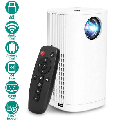 WiFi 1080P Projector Phone Projector Home Movie Projector Compatible with IOS Android iPads U Disk - A-1 Thread Vault