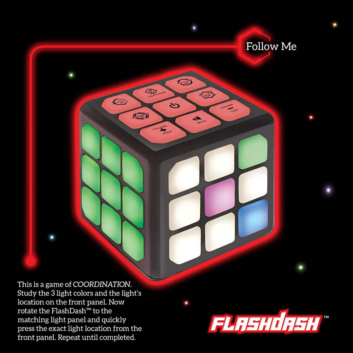Winning Fingers Flashing Cube Electronic Memory and Brain Toy - A-1 Thread Vault