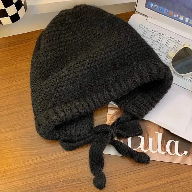 Winter Wool Knitted Hat Unisex Winter Striped Beanie with Ear Flaps - A-1 Thread Vault
