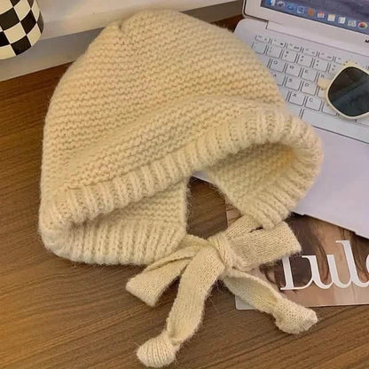 Winter Wool Knitted Hat Unisex Winter Striped Beanie with Ear Flaps - A-1 Thread Vault