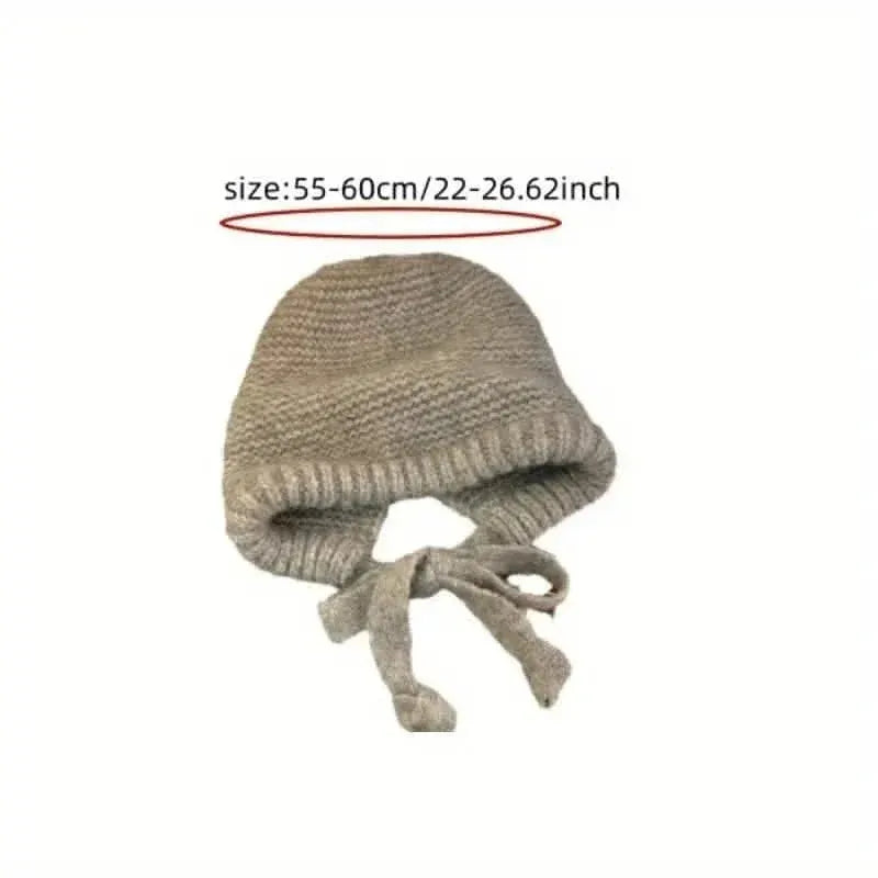 Winter Wool Knitted Hat Unisex Winter Striped Beanie with Ear Flaps - A-1 Thread Vault