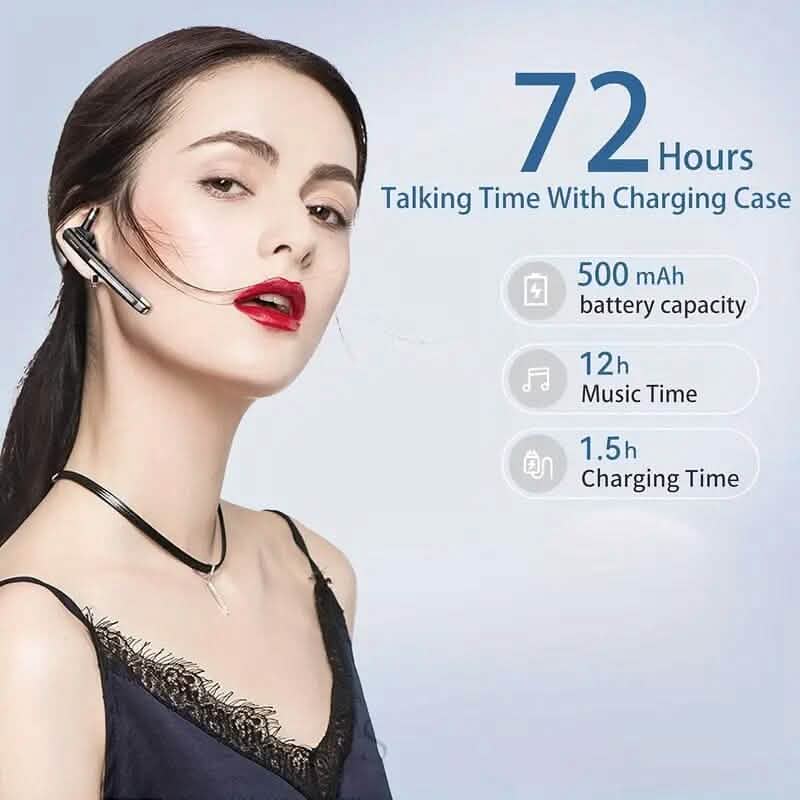 Wireless 5.3 Single-Ear Business Headset with Mic - A-1 Thread Vault