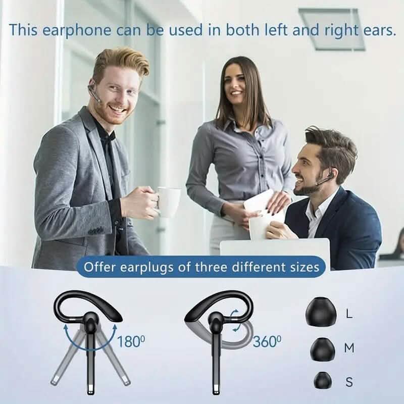 Wireless 5.3 Single-Ear Business Headset with Mic - A-1 Thread Vault