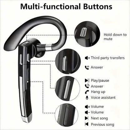 Wireless 5.3 Single-Ear Business Headset with Mic - A-1 Thread Vault