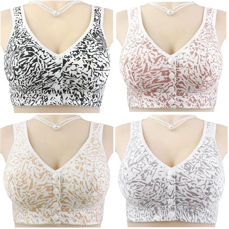 Wireless Bras For Women T-Shirt Brassiere Front Closure Underwear Comfortable Lingerie Push Up - A-1 Thread Vault