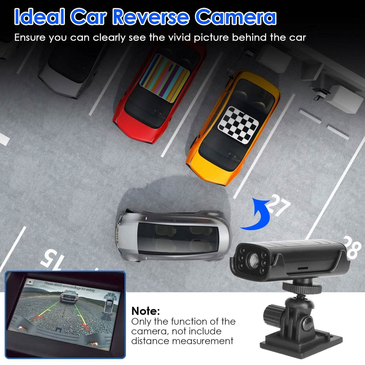 Wireless Camera Reverse Hitch Guide with Flexible Adhesive Base - A-1 Thread Vault