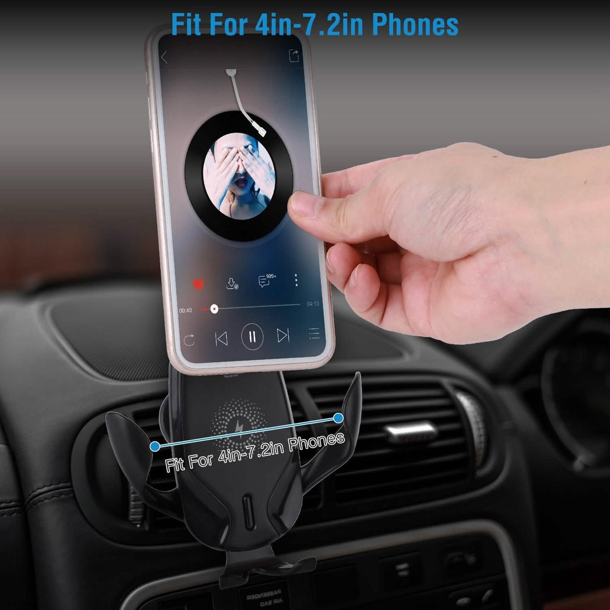 Wireless Car Charger 15W Qi Fast Charging Car Mount - A-1 Thread Vault