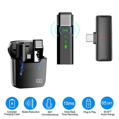 Wireless Clip On Microphone with Charging Case - A-1 Thread Vault