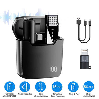 Wireless Clip On Microphone with Charging Case - A-1 Thread Vault