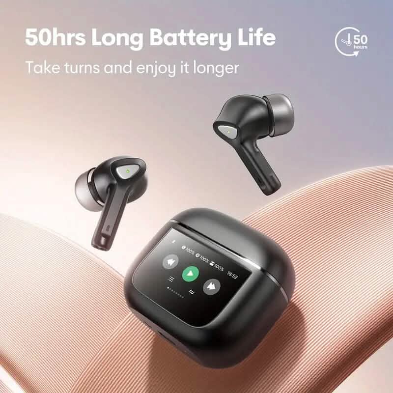 Wireless Earbuds with Smart Touch Screen Charging Case - A-1 Thread Vault