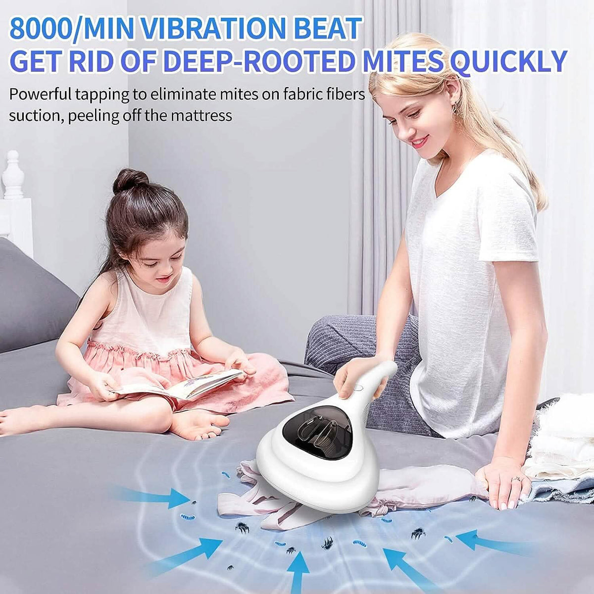 Wireless Mite Remover Cleaning Machine with 11KPa Powerful Suction - A-1 Thread Vault