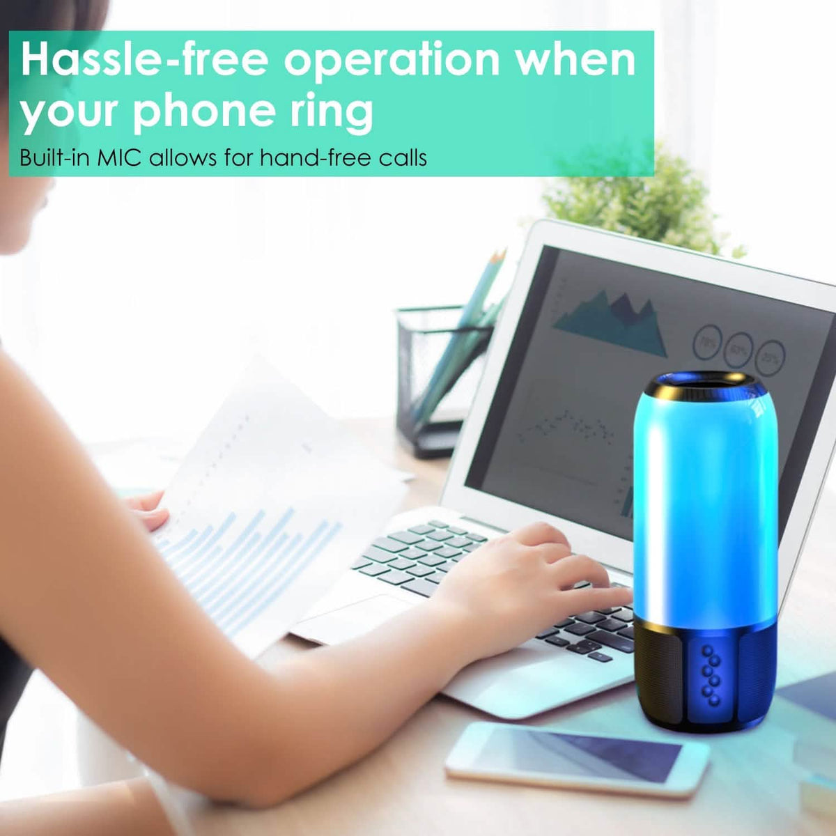 Wireless Portable Speaker with Color Changing Light - A-1 Thread Vault