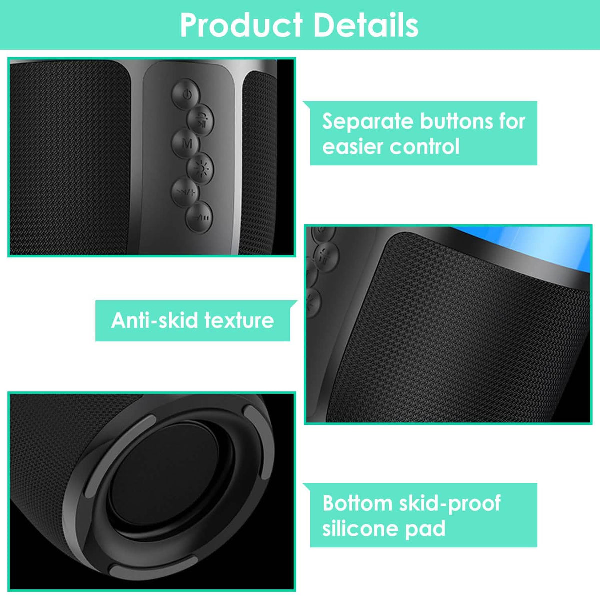 Wireless Portable Speaker with Color Changing Light - A-1 Thread Vault