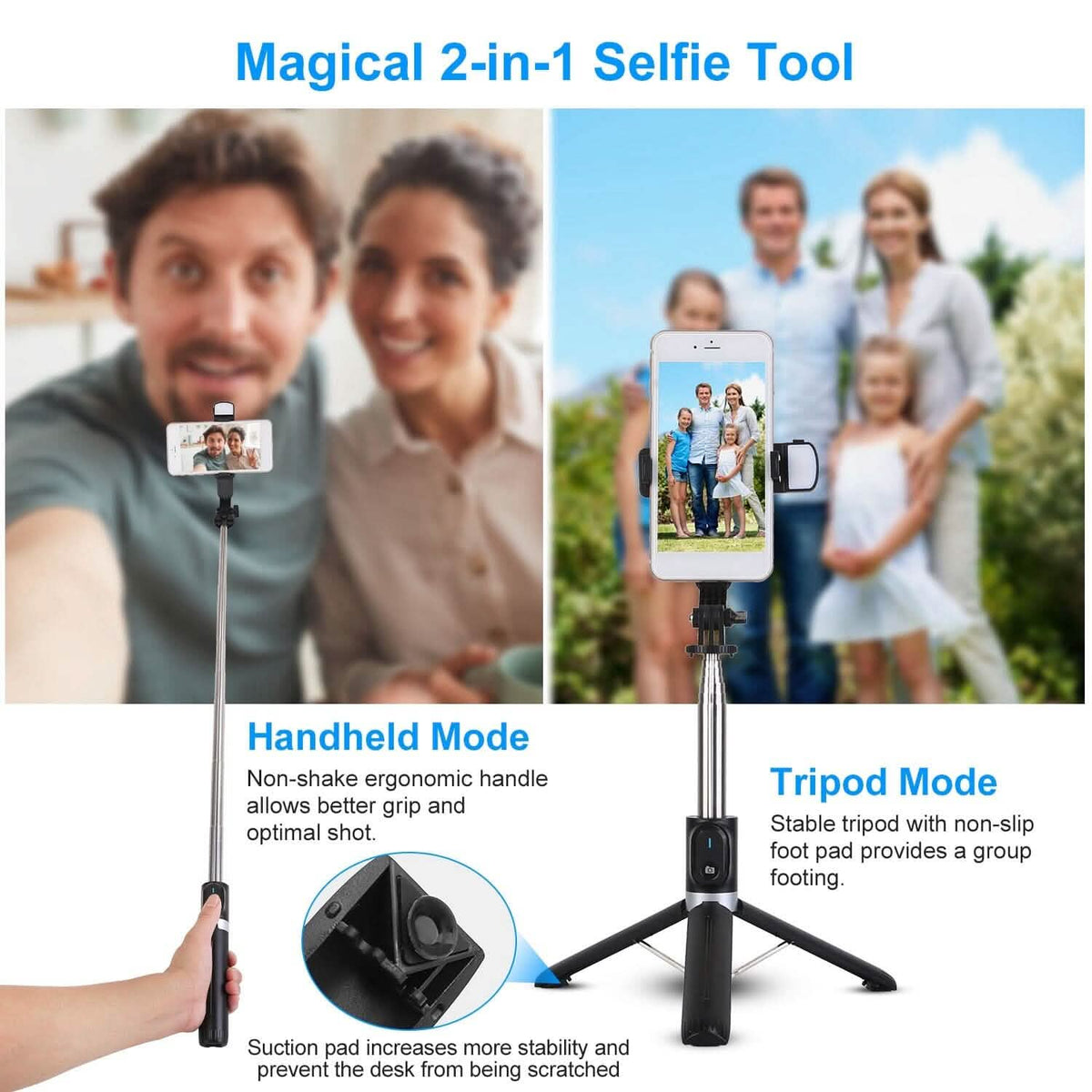 Wireless Selfie Stick Tripod - A-1 Thread Vault