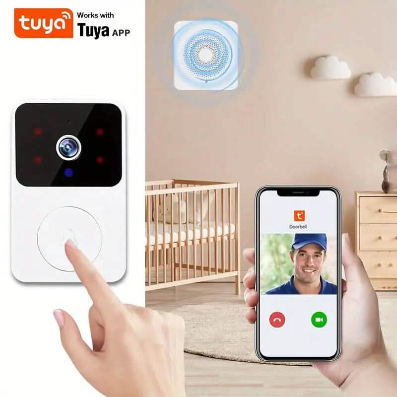 Wireless Smart Video Doorbell Camera with Night Vision and Motion Alerts - A-1 Thread Vault