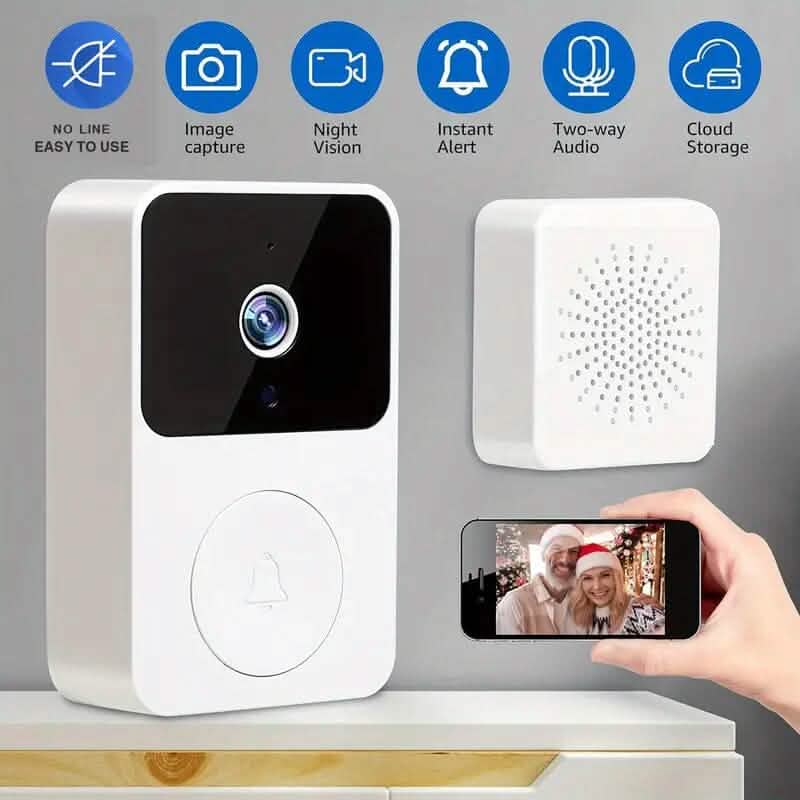 Wireless Smart Video Doorbell Camera with Night Vision and Motion Alerts - A-1 Thread Vault