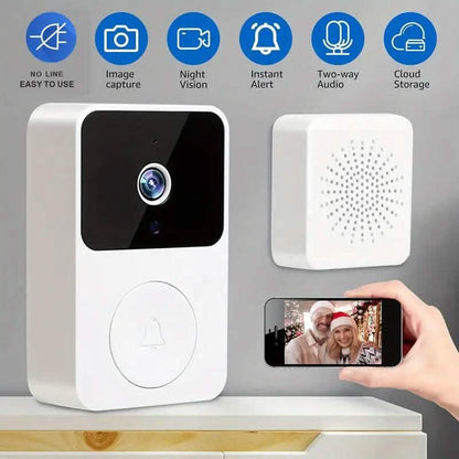 Wireless Smart Video Doorbell Camera with Night Vision and Motion Alerts - A-1 Thread Vault
