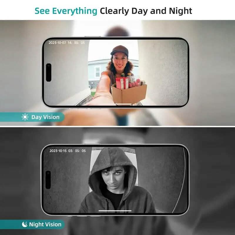 Wireless Smart Video Doorbell Camera with Night Vision and Motion Alerts - A-1 Thread Vault