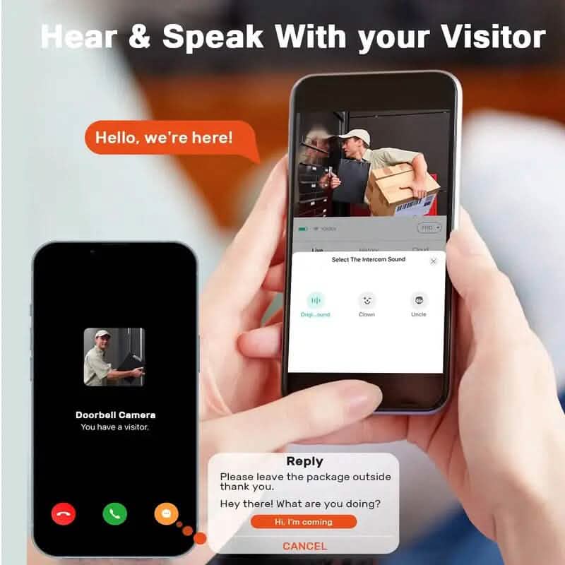 Wireless Smart Video Doorbell Camera with Night Vision and Motion Alerts - A-1 Thread Vault
