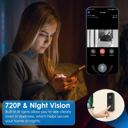 Wireless Smart Wi-Fi Video Doorbell - A-1 Thread Vault