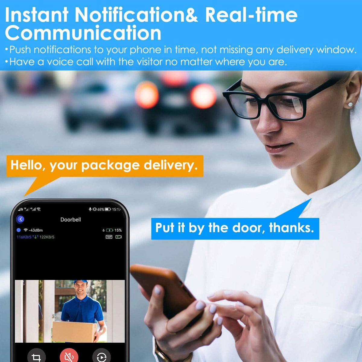 Wireless Smart Wi-Fi Video Doorbell - A-1 Thread Vault