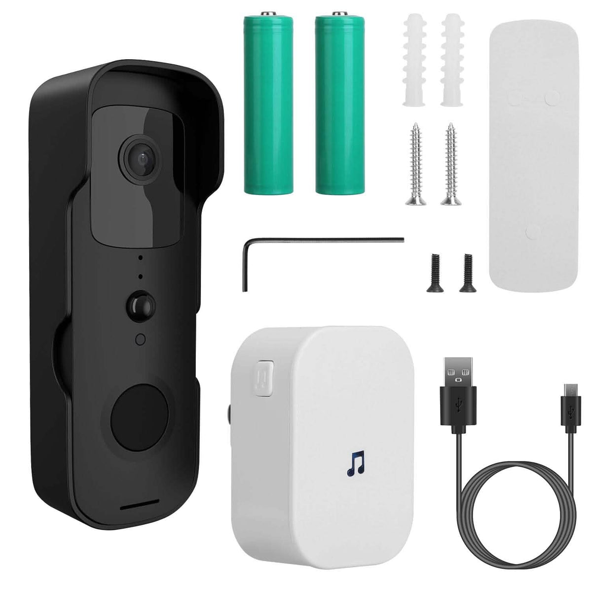 Wireless Smart WIFI Video Doorbell Two Way Audio - A-1 Thread Vault