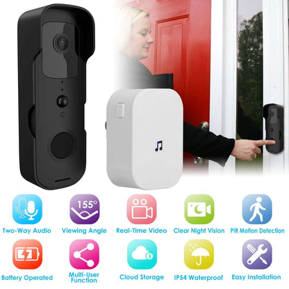 Wireless Smart WIFI Video Doorbell Two Way Audio - A-1 Thread Vault