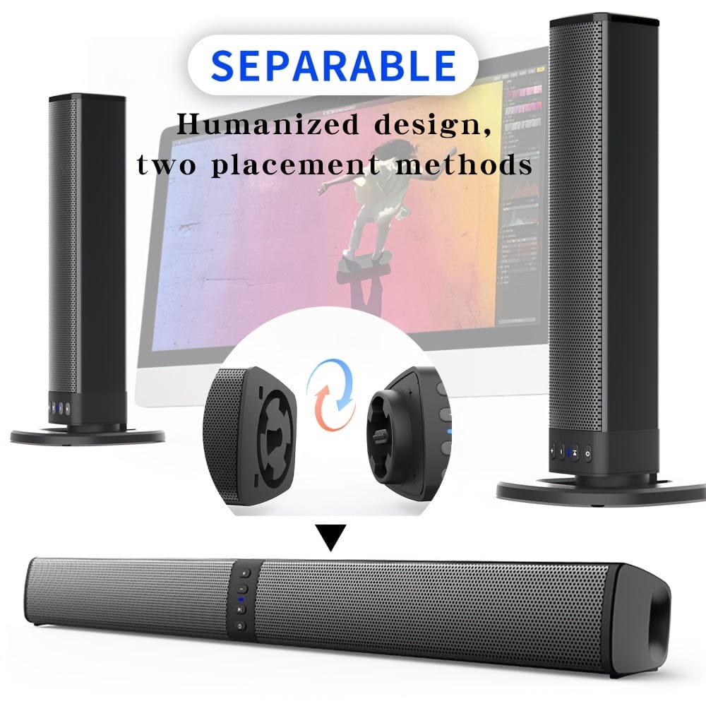 Wireless Soundbar for TV – 2-in-1 Detachable Bluetooth Speaker - A-1 Thread Vault