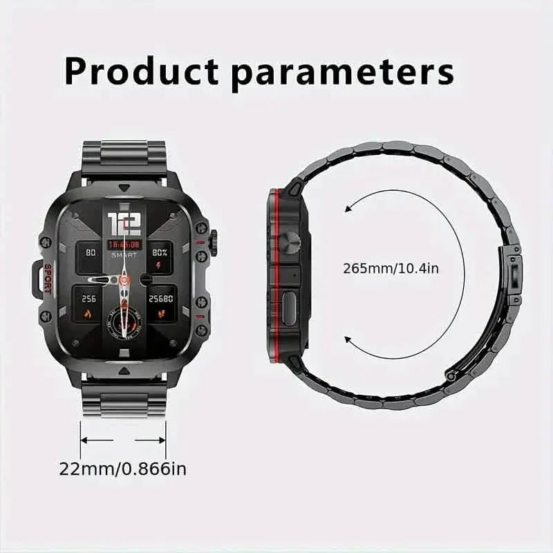 Wireless Talk Fitness AI Voice Outdoor 100+ Sports Mode Outdoor Smart Watch - A-1 Thread Vault