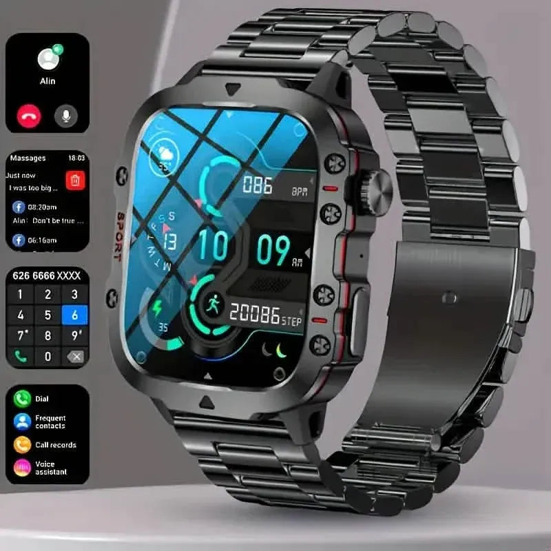 Wireless Talk Fitness AI Voice Outdoor 100+ Sports Mode Outdoor Smart Watch - A-1 Thread Vault