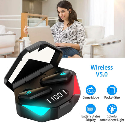 Wireless TWS 5.0 In-Ear Headphone Headset with Charging Case Low Latency Game Mode - A-1 Thread Vault