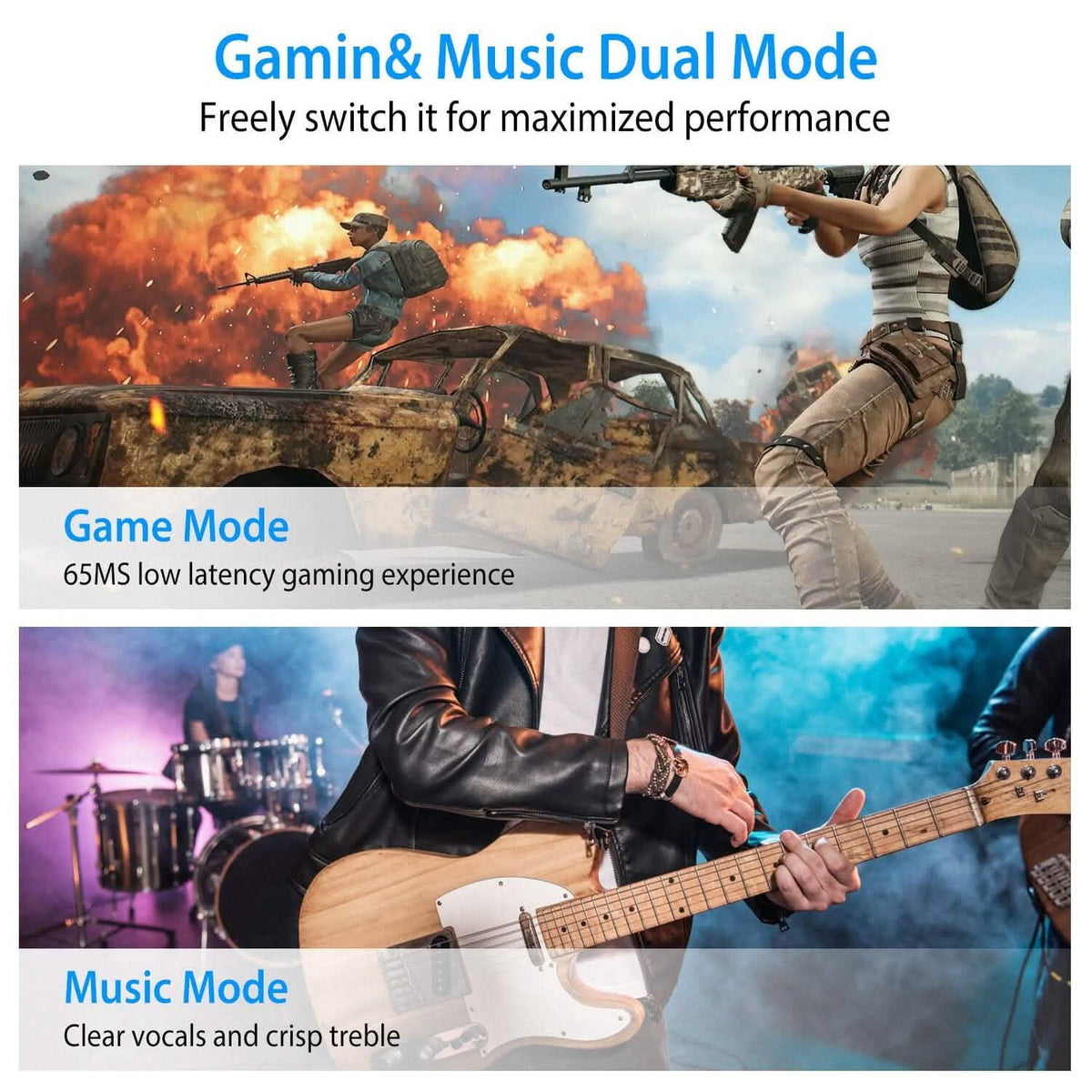 Wireless TWS 5.0 In-Ear Headphone Headset with Charging Case Low Latency Game Mode - A-1 Thread Vault