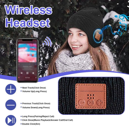 Wireless V5.0 Beanie Hat with Headphones USB Rechargeable - A-1 Thread Vault