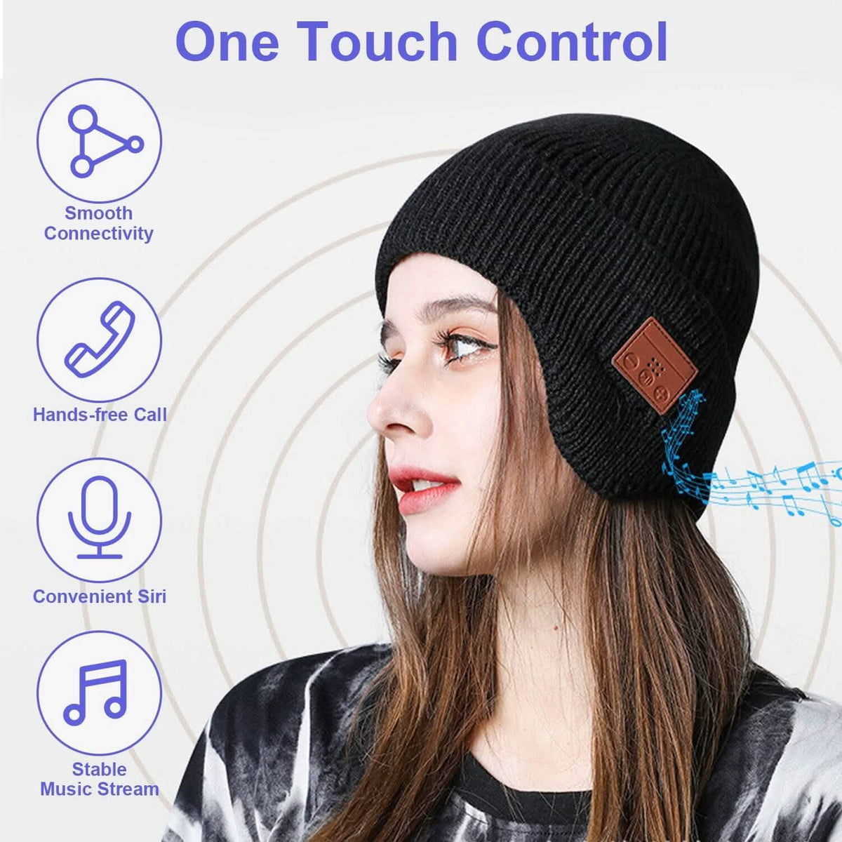 Wireless V5.0 Beanie Hat with Headphones USB Rechargeable - A-1 Thread Vault
