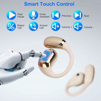 Wireless V5.4 Open Ear Earbuds with Earhook LED Display Charging Case - A-1 Thread Vault