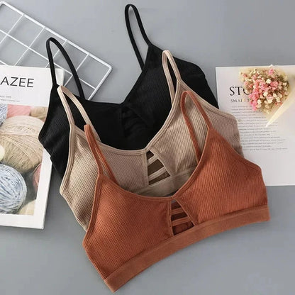 Women Cotton Sports Bra Tube Top Female Seamless Underwear Tube Bra Wireless Bralette Sexy Lingerie No Rims Lenceria Para Damas - A-1 Thread Vault