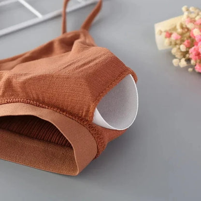 Women Cotton Sports Bra Tube Top Female Seamless Underwear Tube Bra Wireless Bralette Sexy Lingerie No Rims Lenceria Para Damas - A-1 Thread Vault